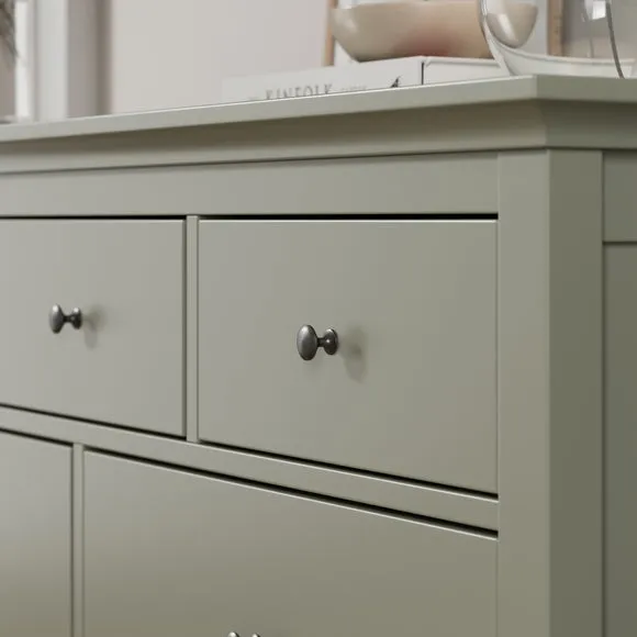 7-Drawer Chest with Metal Handles - Sage
