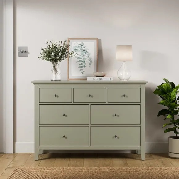 7-Drawer Chest with Metal Handles - Sage