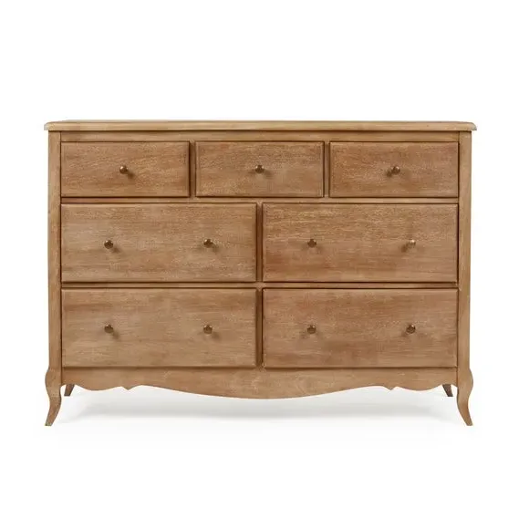 7-Drawer Chest with Metal Handles - Wood, Mango