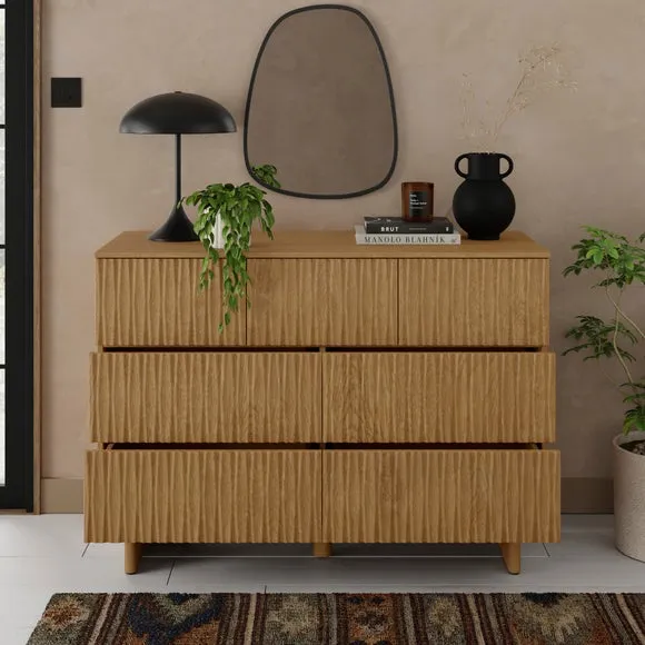7-Drawer Chest with Push Open - Light Oak image