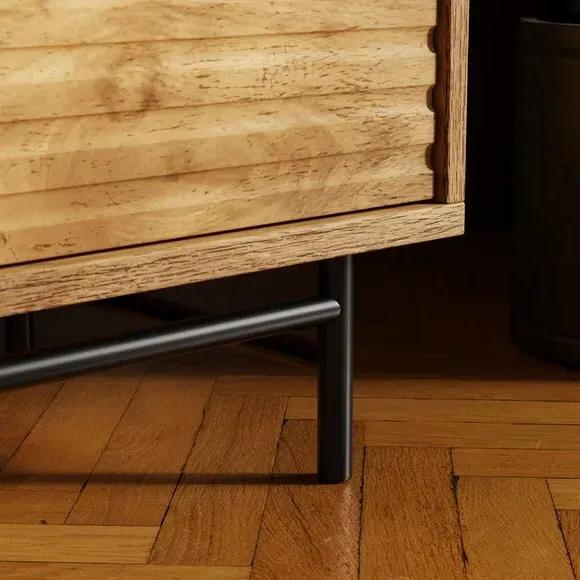 7-Drawer Chest with Ribbed Front - Mango Wood