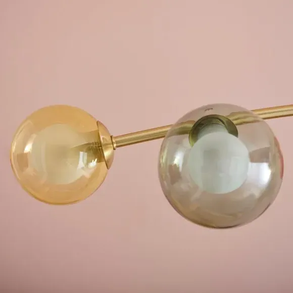 7 Light Ceiling Light Bar - Multicolor, Glass