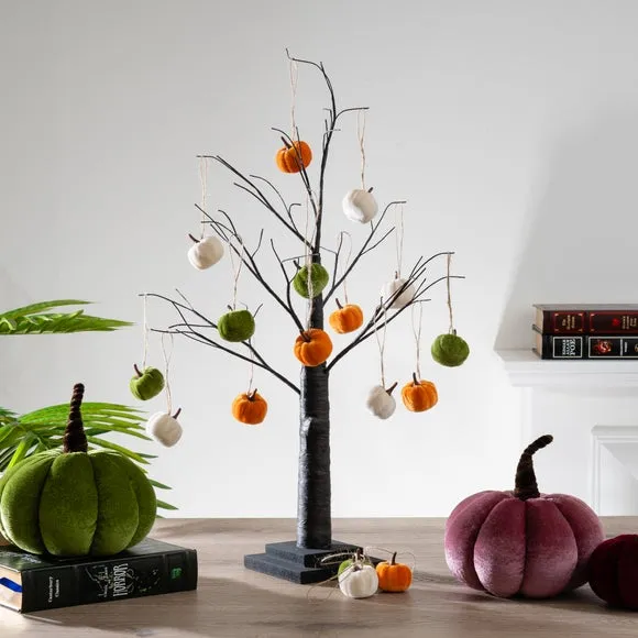 70cm Twig Tree with Decorations - Black, Plastic image