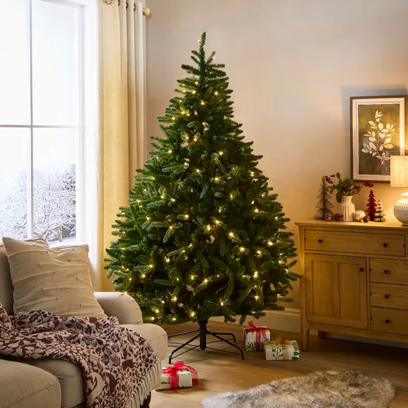 7ft Pre-lit Christmas Tree - Green, Fraser Fir image