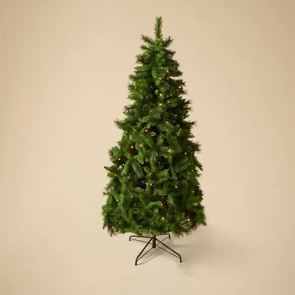 7ft Pre-Lit Christmas Tree - Green, Pine