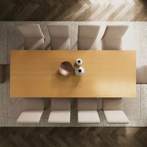 8-10 Seater Extendable Dining Table - Oak, Wood