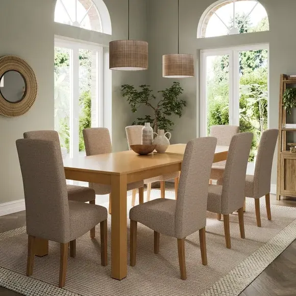 8-10 Seater Extendable Dining Table - Oak, Wood