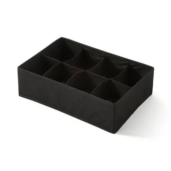 8-Compartment Drawer Organiser - Black