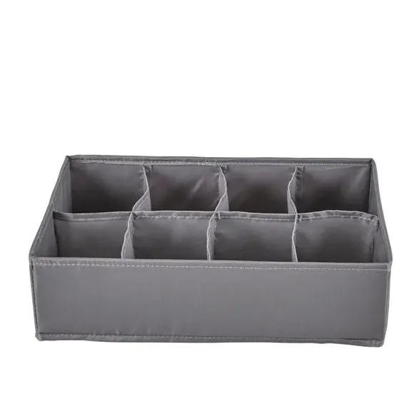 8-Compartment Drawer Organiser - Dark Grey