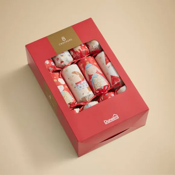 8-Piece Christmas Crackers Set - Multicolor, Paper