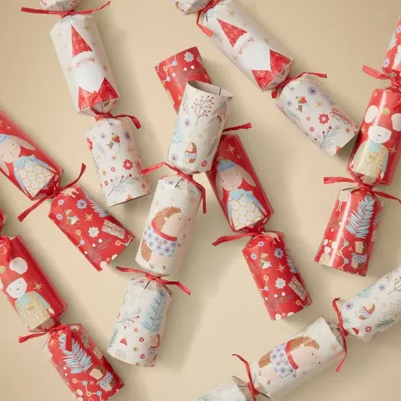 8-Piece Christmas Crackers Set - Multicolor, Paper