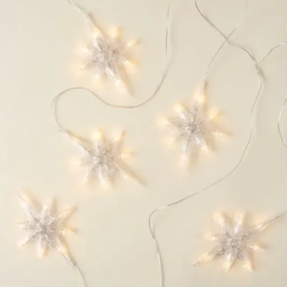 8 Point Star Curtain Light - Clear, LED