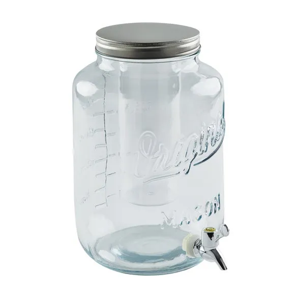 8L Drinks Dispenser with Infuser - Clear Glass image