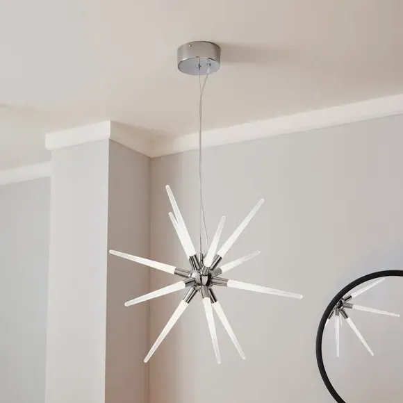 9 Light Star Pendant Light - Silver, Chrome image