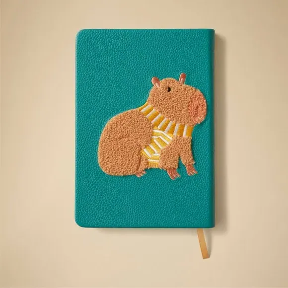 A5 Notebook with Capybara Design - Multicolor