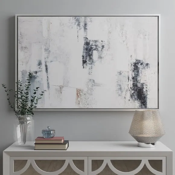 Abstract Canvas Wall Art - Grey image