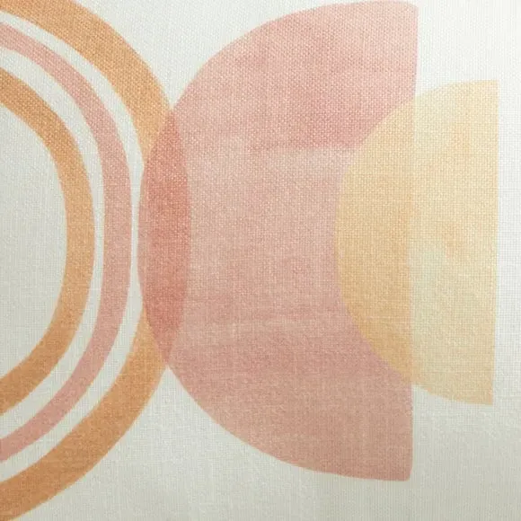 Abstract Circles Cushion - Natural, Polyester