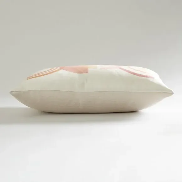 Abstract Circles Cushion - Natural, Polyester