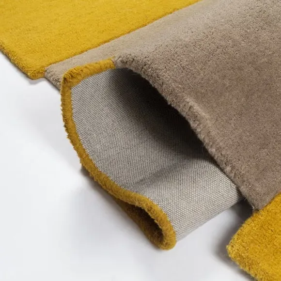 Abstract Collage Rug - Ochre, Wool
