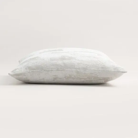 Abstract Cushion with Removable Cover - Silver