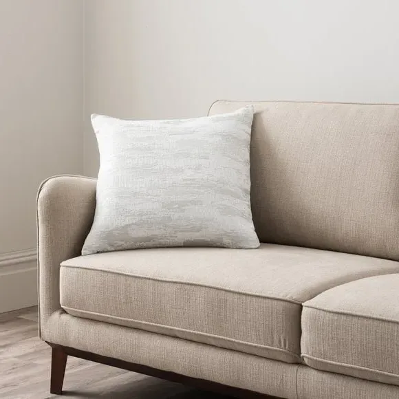 Abstract Cushion with Removable Cover - Silver image