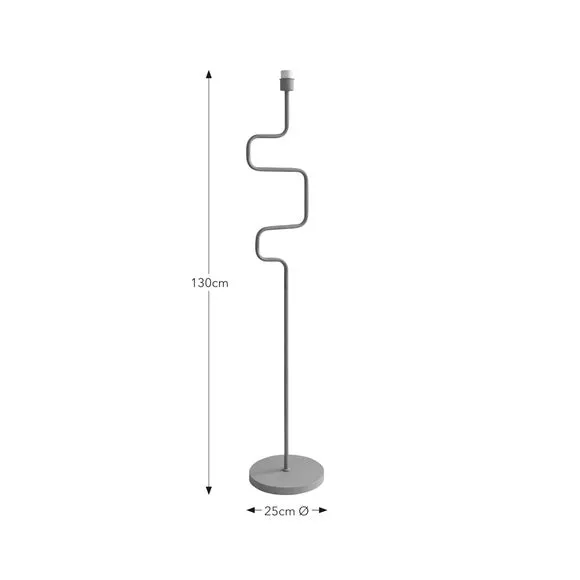 Abstract Floor Lamp Base - Green, Metal