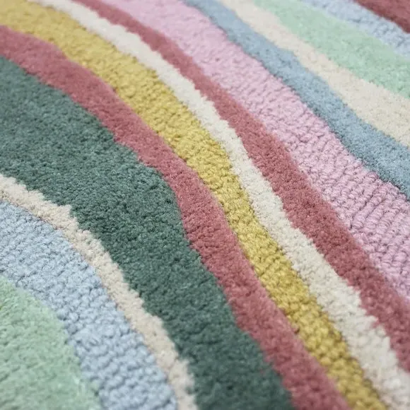 Abstract Flow Area Rug - Multicoloured, Wool