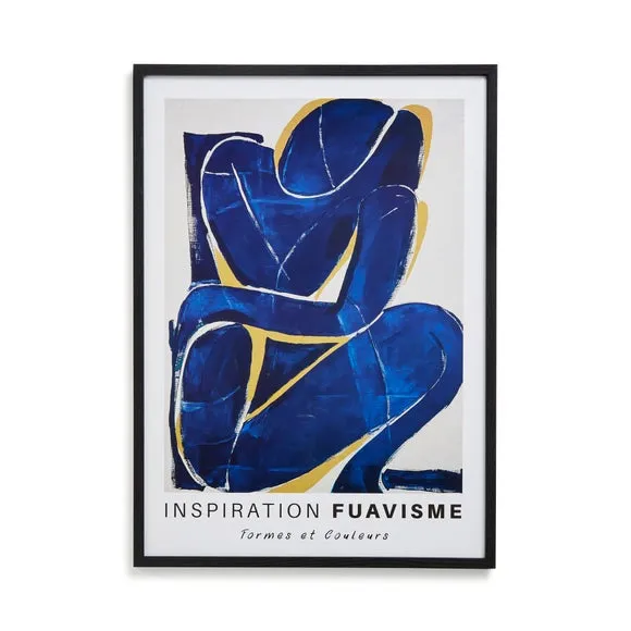 Abstract Framed Print - Blue