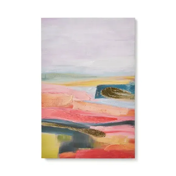 Abstract Landscape Canvas - Multicolor