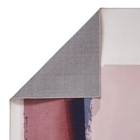 Abstract Rose Rug - Crimson, Flatweave