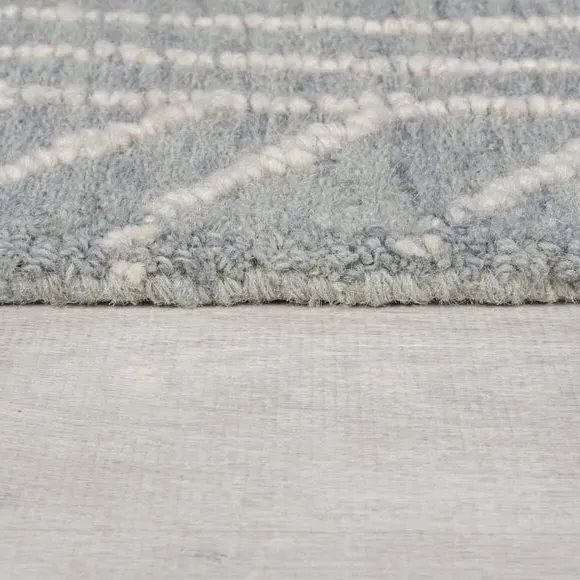 Abstract Rug Hand-Tufted - Blue, Wool