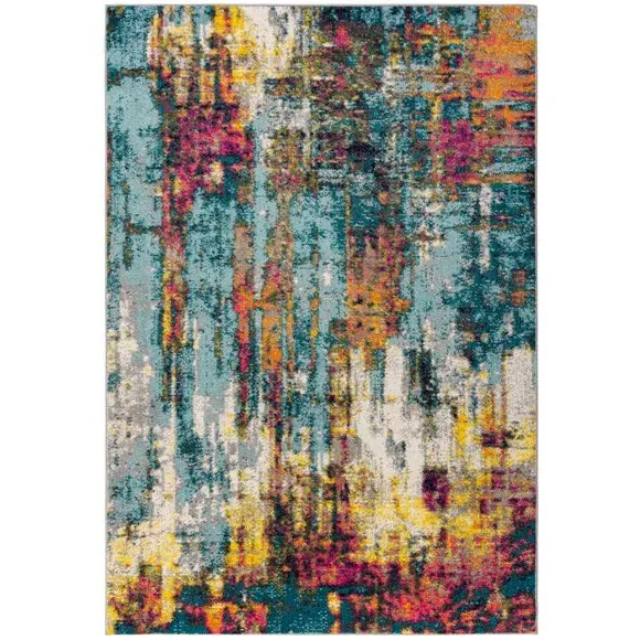 Abstract Rug - Multicoloured, Polypropylene