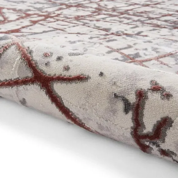 Abstract Rug with Metallic Effect - Pink