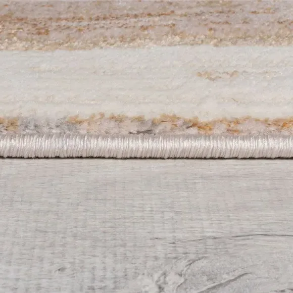 Abstract Rug with Shine Effect - Gold