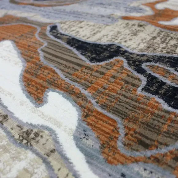 Abstract Rug with Stain Resistance - Multicoloured