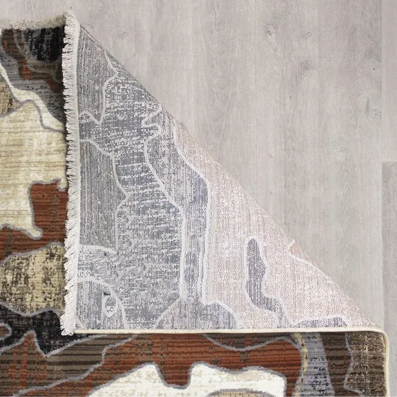 Abstract Rug with Stain Resistance - Multicoloured