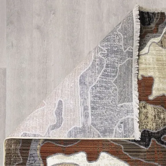 Abstract Rug with Stain Resistance - Multicoloured