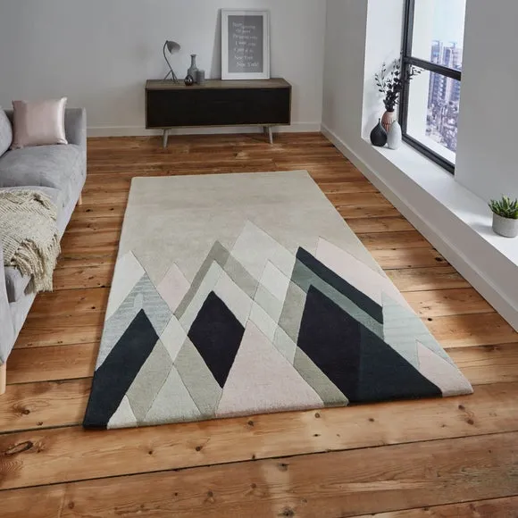 Abstract Rug with Triangle Design - Natural image