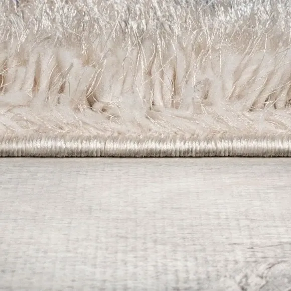 Abstract Shaggy Rug with Luxe Sheen - Navy