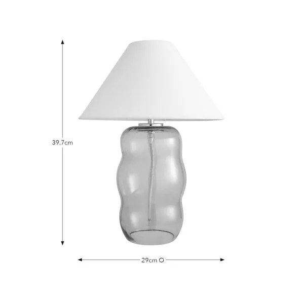 Abstract Table Lamp with Shade - Green, Glass