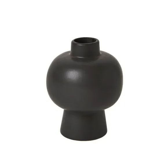 Abstract Vase - Black, Ceramic