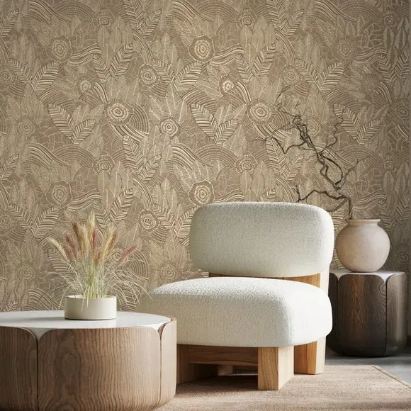 Abstract Wallpaper with Texture - Brown