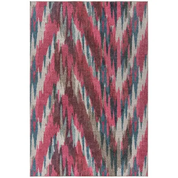 Abstract Washable Rug - Multicoloured