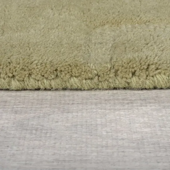 Abstract Wool Rug with Cut Loop - Sage, Wool