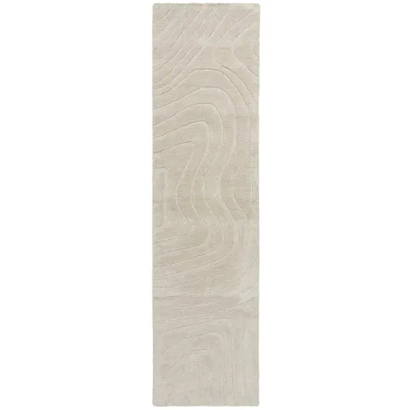 Abstract Wool Runner - Natural, Wool