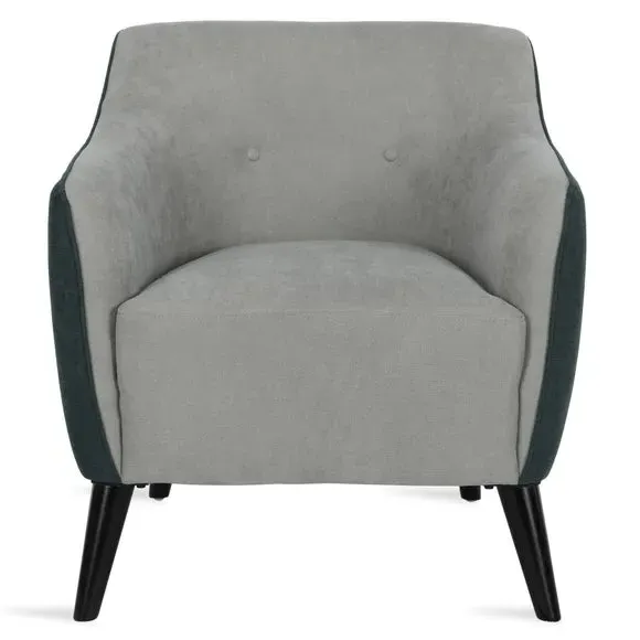 Accent Chair with Curved Arms - Grey, Chenille