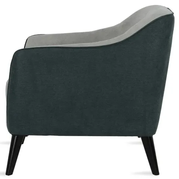 Accent Chair with Curved Arms - Grey, Chenille