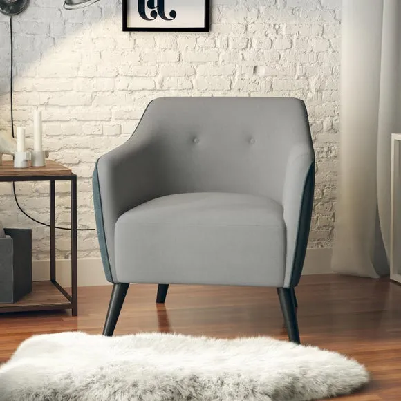 Accent Chair with Curved Arms - Grey, Chenille image