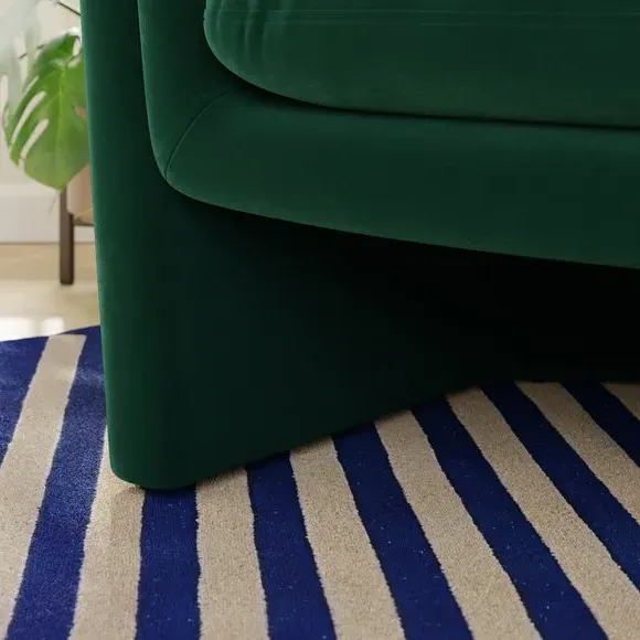 Accent Chair with Foam Seat - Green, Velvet