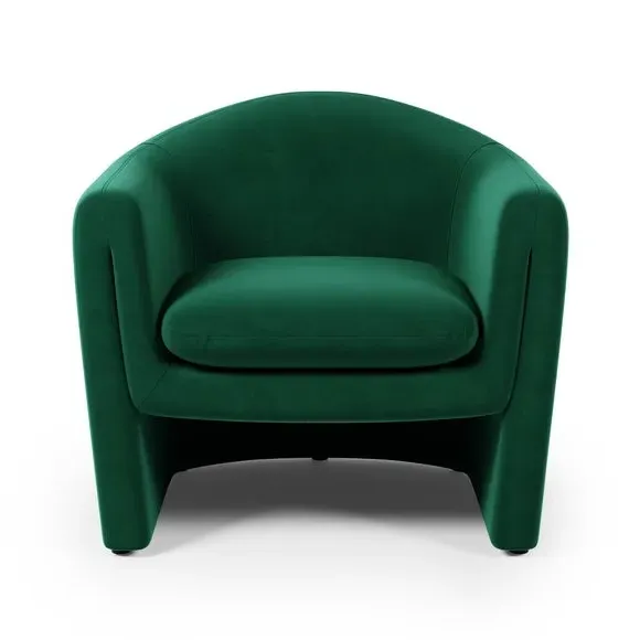 Accent Chair with Foam Seat - Green, Velvet